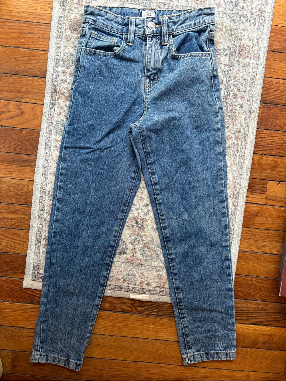Girls Franki Jeans Size 7 Classic High-Waist Blue Jeans